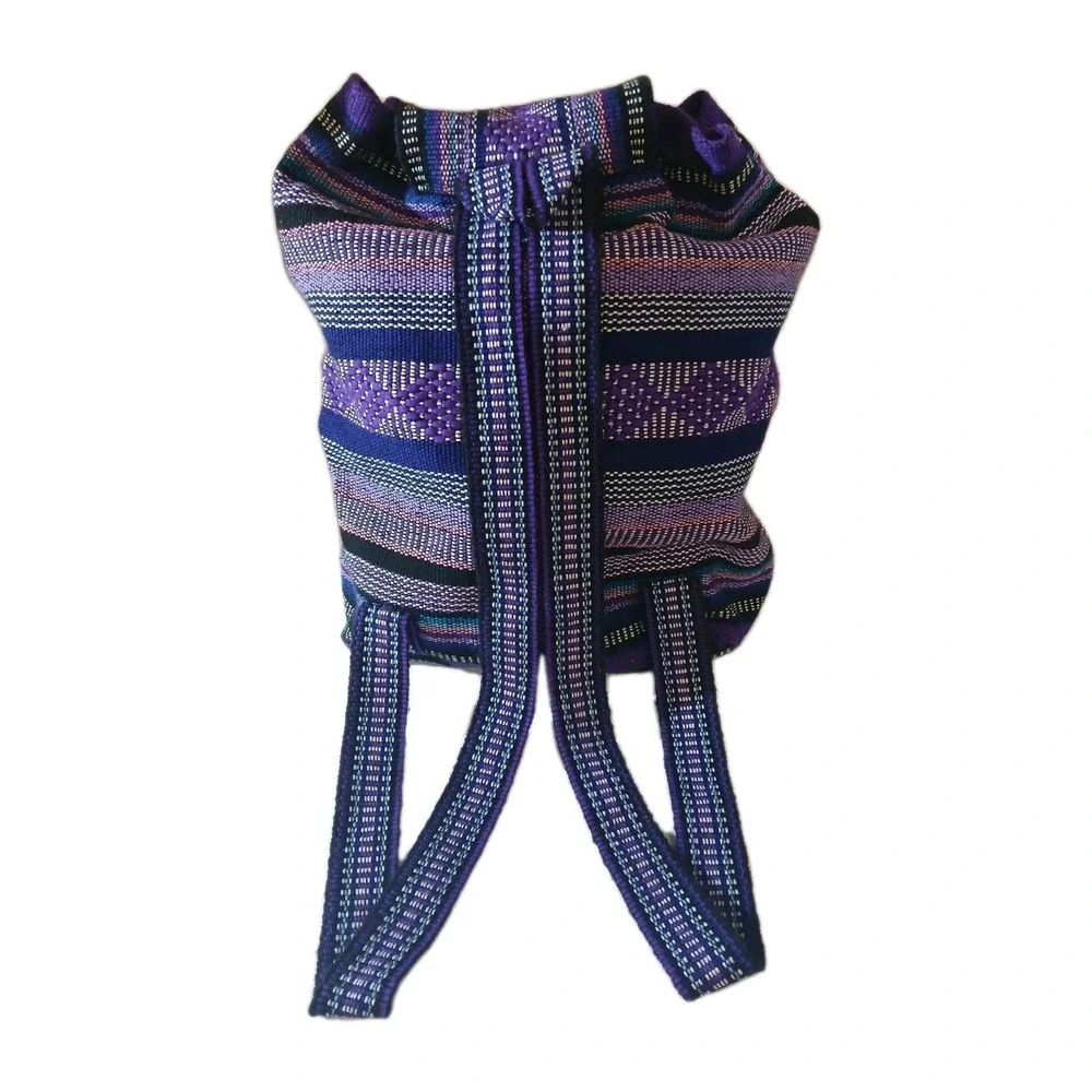 Artesanias PINZON Colorful Fabric Backpack Made in Mexico 10X10.5'X6 #1210
